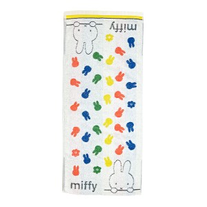 ミッフィー miffy フェイスタオル ストライプ柄 西川