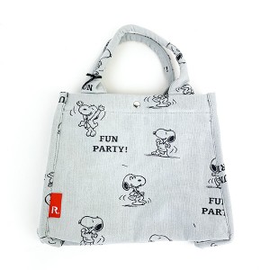 スヌーピー ジャガードトートバッグ (グレー) ルートート (ROOTOTE) SNOOPY