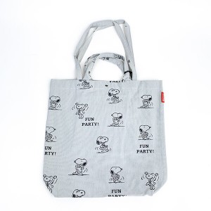 スヌーピー ジャガードトートバッグ (グレー) ルートート (ROOTOTE) SNOOPY