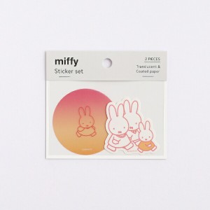 ミッフィー ステッカーセット（miffy/walk） 文具 日本製 レッド/オレンジ