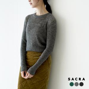 サクラ SACRA ファインアルパカ リブニット トップス FINE ALPACA RIB KNIT TOP レディース 2022秋冬 122537081 送料無料