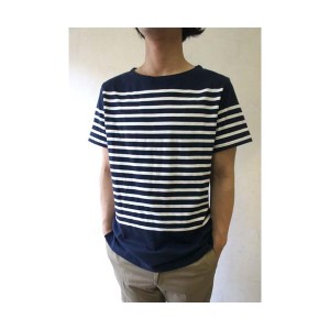 フランスタイプ ボーダーシャツ 半袖 3色 JT043YN ネイビー×ホワイト L 【 レプリカ 】