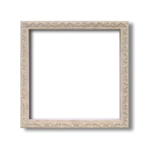 【角額】正方形額・深みのある額・壁掛けひも・アクリル付■8201 400角(400×400mm)「ホワイト」
