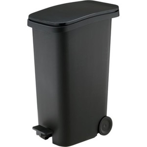 ゴミ箱 ダストボックス 幅25.5cm 31L ブラック キャスター付き 移動便利 ふた付き スムース ペダルダストボックス キッチン 店舗