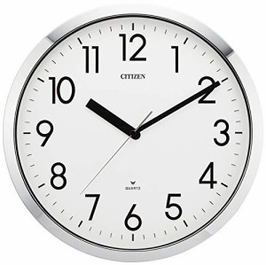 リズム時計工業 CITIZEN (シチズン) 掛け時計 スペイシーM522 強化 防滴 防塵 オフィス シルバー 4MG522-050（沖縄・離島配送不可）