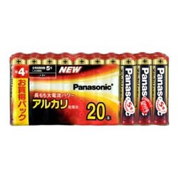 PANASONIC パナソニック パナソニック アルカリ乾電池 単4形 20個入シュリンクパック(LR03XJ/20SW)（沖縄・離島配送不可）