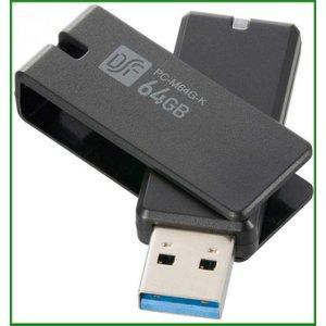 OHM オーム電機 USB3.0 フラッシュメモリー 64GB PC-M64G-K（沖縄・離島配送不可）