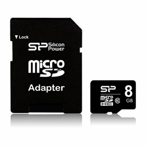 Silicon Power シリコンパワー microSDHCカード 8GB class10 アダプタ付 永久保証 ブラック SP008GBSTH010V10SP（沖縄・離島配送不可）