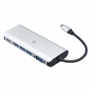 ラトックシステム USB Type-C マルチアダプター(VGA・PD・USBハブ)(RS-UCVGA-PH)（沖縄・離島配送不可）