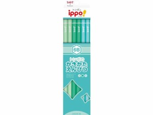 ippo!かきかたえんぴつ 12本 プレーン グリーン 6B トンボ鉛筆 KB-KPN04-6B
