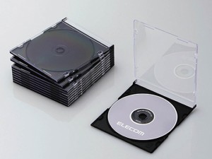 CD DVDスリムプラケース ブラック 10枚 エレコム CCD-JSCS10BK