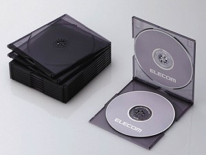 CD DVDスリムプラケース 2枚収納 10枚 クリアブラック エレコム CCD-JSCSW10CBK