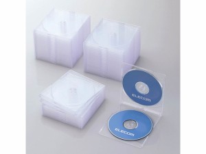 CD DVDスリムプラケース 2枚収納 50枚 クリア エレコム CCD-JSCSW50CR