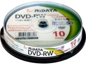 CPRM対応録画用DVD-RW 2X 10枚スピンドル ＲｉＤＡＴＡ DVD-RW12010WHTN