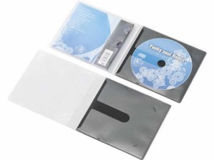 CD DVDスリム1枚収納ソフトケース 10枚 ブラック エレコム CCD-DPC10BK