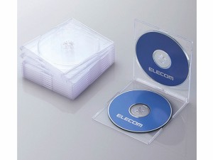 Blu-ray DVD CDスリム2枚収納ケース クリア 10枚 エレコム CCD-JSCSW10CR