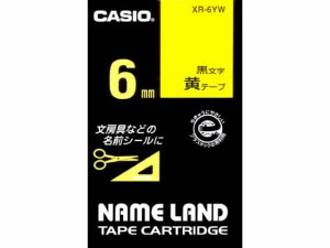 カシオ/ネームランド スタンダード 6mm 黄/黒文字/XR-6YW カシオ計算機 XR6YW