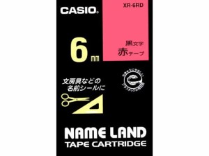 カシオ/ネームランド スタンダード 6mm 赤/黒文字/XR-6RD カシオ計算機 XR6RD