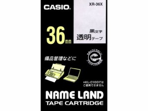 カシオ/ネームランド 36mm 透明/黒文字/XR-36X カシオ計算機 XR36X