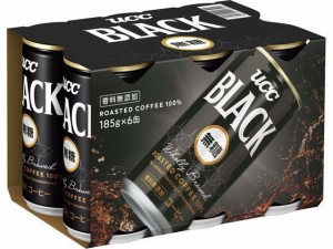 BLACK無糖 185g 6缶パック UCC 503852