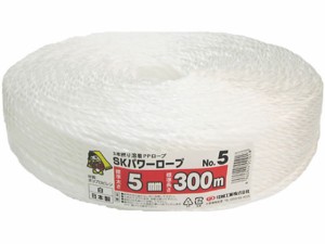 SKパワーロープ 白 規格5mm×300m 信越工業 NO.5