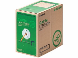 LANケーブル Cat5e 単線100m オレンジ エレコム LD-CT2/DR100/RS