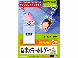 名前キーホルダー 長方形型 2個 エレコム EDT-NMKH2