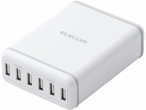 AC充電器 6ポート 60W 最大12A 1.5m エレコム MPA-ACD03WH