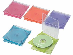 スリムブルーレイ DVD CDケース 1枚収納 10P エレコム CCD-JSCS10ASO