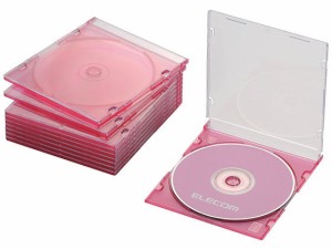 スリムブルーレイ DVD CDケース 1枚収納 10P エレコム CCD-JSCS10CPN