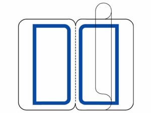 インデックスラベル 透明保護フィルム付 M 青 ジョインテックス B056J-MB