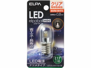 LEDナツメ球 E17クリア電球色 朝日電器 LDT1CLGE17G116