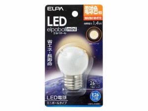 LED電球G40形 E26電球色 朝日電器 LDG1L-G-G251