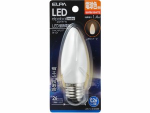 LEDシャンデリア球 E26電球色 朝日電器 LDC1L-G-G332