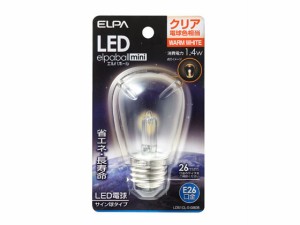 LED電球サイン球 E26クリア電球色 朝日電器 LDS1CL-G-G906