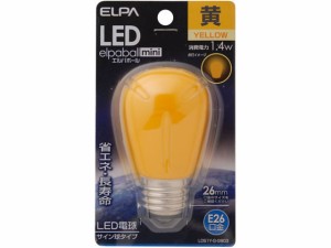 LED電球サイン球 E26黄色 朝日電器 LDS1Y-G-G903