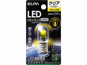 LED電球ナツメ球 E17黄色 朝日電器 LDT1CYGE17G119