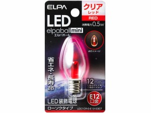 LED電球ロウソク球 E12赤色 朝日電器 LDC1CRGE12G307