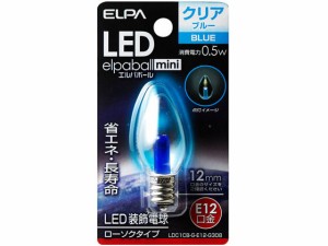 LED電球ロウソク球 E12青色 朝日電器 LDC1CBGE12G308