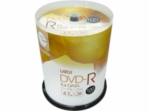 DVD-R データ用 100枚 Lazos L-DD100P