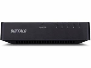 スイッチングハブ 電源外付 5ポート バッファロー LSW4-TX-5EP/BKD