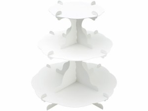 組立式 3段テーブル ホワイト 3サイズ タカ印 44-5820