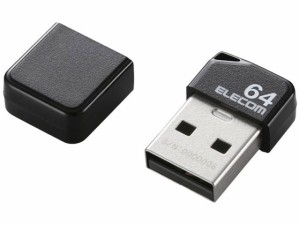 USBメモリ キャップ付 64GB エレコム MF-SU2B64GBK