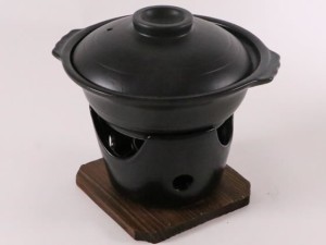 和ごころ 懐石 陶器製寄せ鍋コンロ付セット パール金属