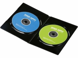 スリムDVDトールケース 2枚収納 ブラック 10枚セット サンワサプライ DVD-TU2-10BKN