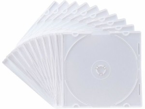 Blu-ray・DVD・CDケース スリムタイプ ホワイト 10枚セット サンワサプライ FCD-PU10MWN
