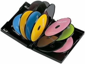 DVDトールケース 12枚収納 ブラック 3枚セット サンワサプライ DVD-TW12-03BKN