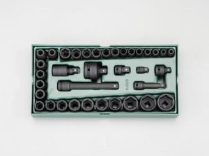 インパクトソケットセット トレー入り 3／8・1／2DR エスコ EA687YA-8