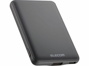 モバイルバッテリー 5000mAh 12W エレコム DE-C37-5000DGY