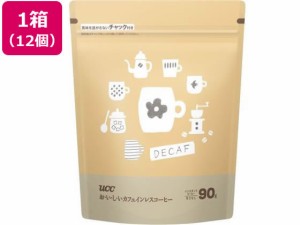 おいしいカフェインレスコーヒー 袋 90g 12個 UCC 394160